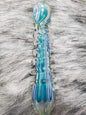 3" US Made Art Chillum Blue Swirl