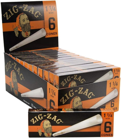 Zig Zag 1 1/4 Cones 6 Pack Box