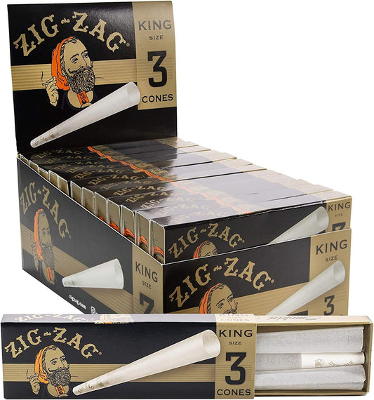 Zig-Zag King Size Ultra Thin Pre-Rolled Cones - (3 Cones per Pack)