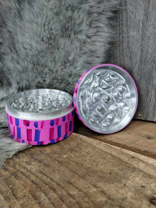 100mm Gigantic 4 part Aluminum Grinder Pink/Purple